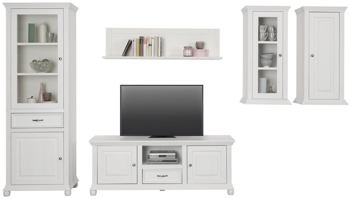 tablette murale in Weiss - blanc, Romantik / Landhaus, bois (130/35/25cm) - Zandiara