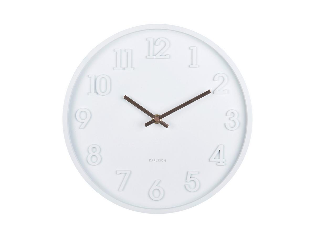 ZEGAR ŚCIENNY CALMA - biały, Basics, tworzywo sztuczne (30cm) - Karlsson