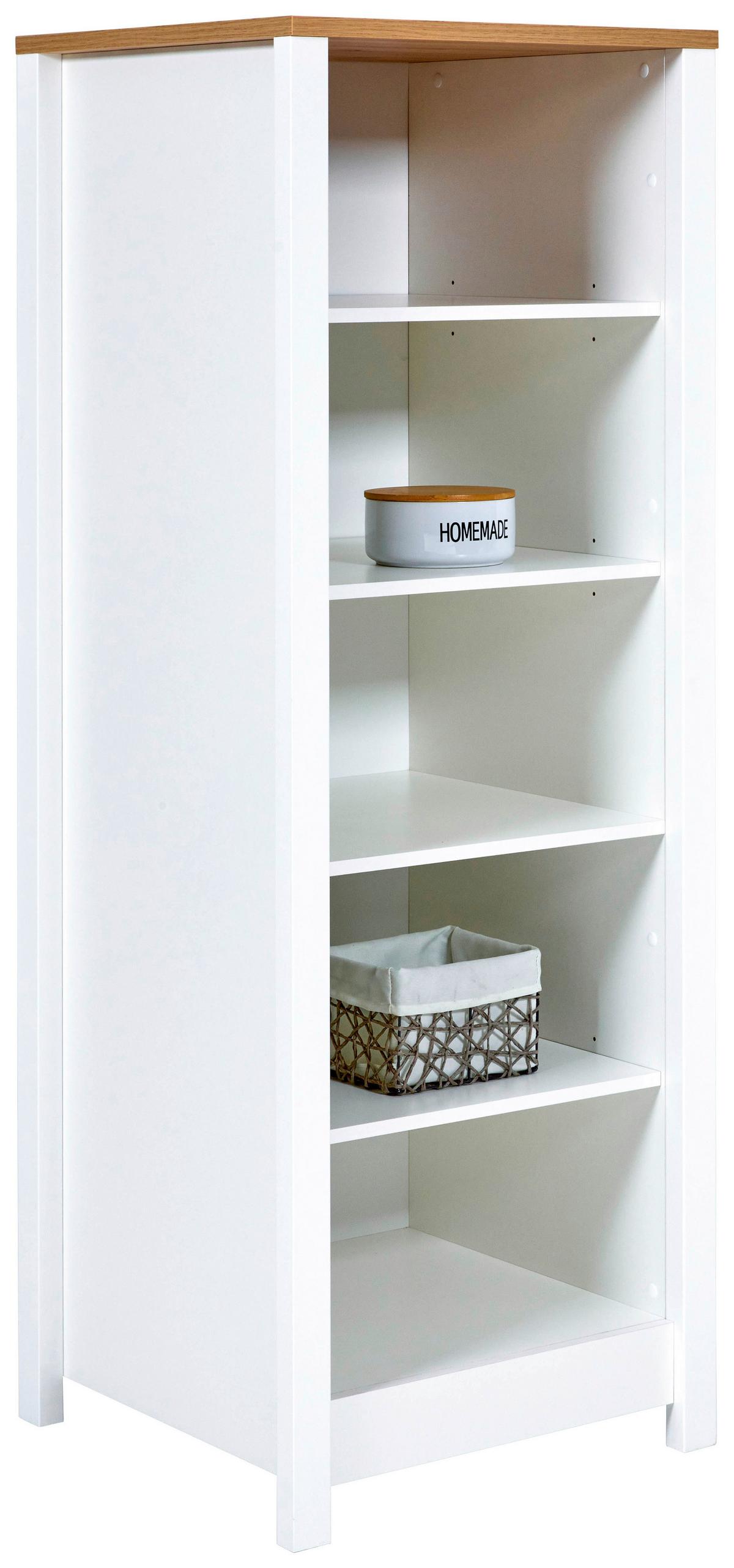 Standregal Sicilia Weiß/Eiche Artisan - Weiß/Eiche Artisan, ROMANTIK / LANDHAUS, Holzwerkstoff (60/167/60cm) - Mömax
