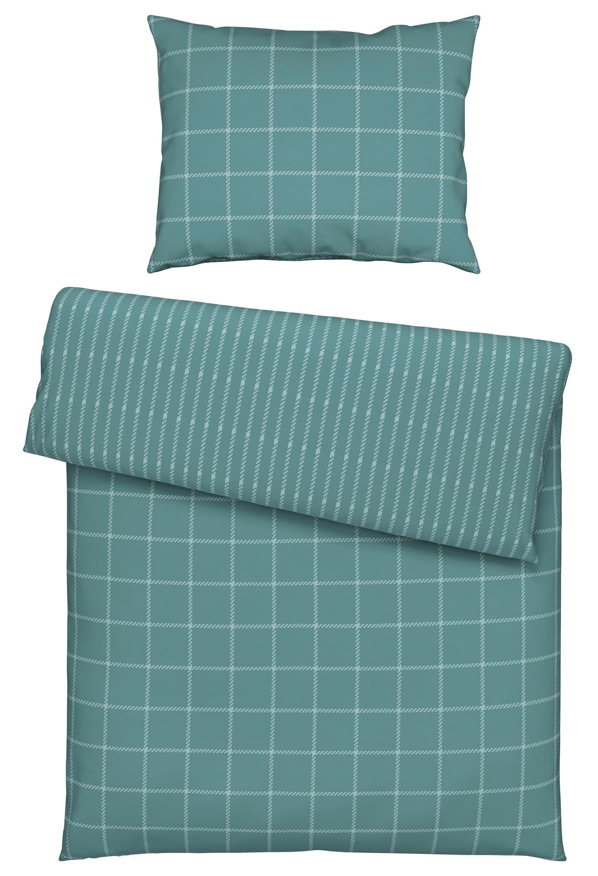 BETTWÄSCHESET KARO ALLOVER - Blau, Konventionell, Textil (160/210cm) - Mömax