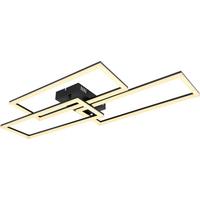 Plafonieră cu LED Bekka - opal/negru, Modern, plastic/metal (90/40/8cm) - Premium Living