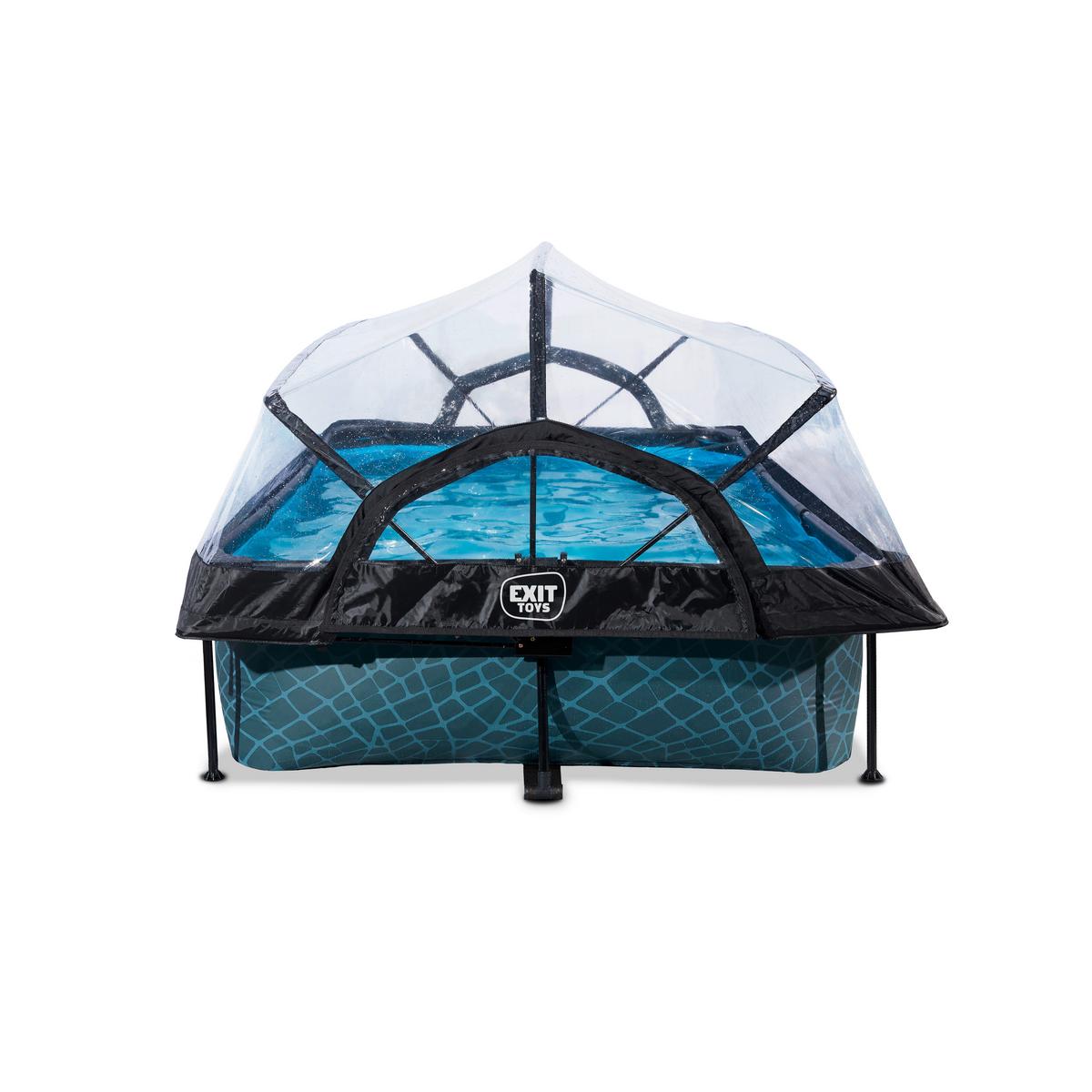 Bazen Exit Stone Pool, 300x200cm - modra, Konvencionalno, umetna masa (300/200/65cm) - EXIT Toys