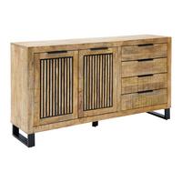Komoda Everest - prirodne boje/crna, Natur, metal/drvo (160/85/40cm) - Zandiara