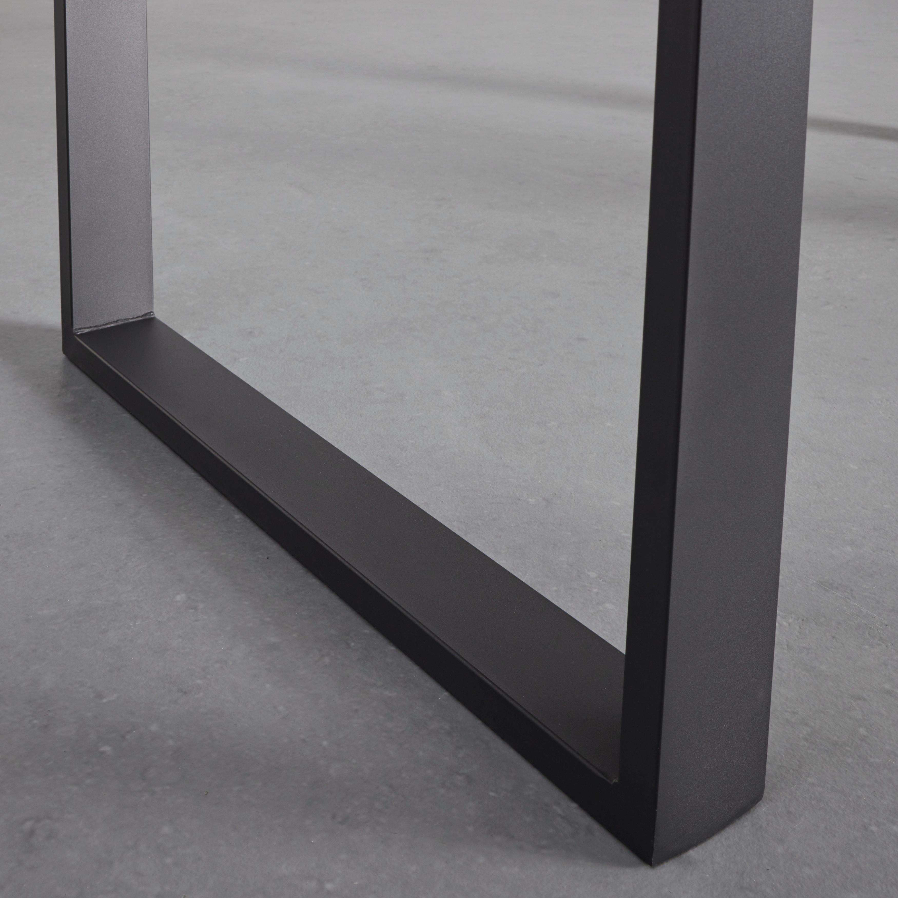 UTDRAGBART BORD KILIAN - svart/ekfärgad, Modern, metall/trä (150-190/90/75cm) - Bessagi Home
