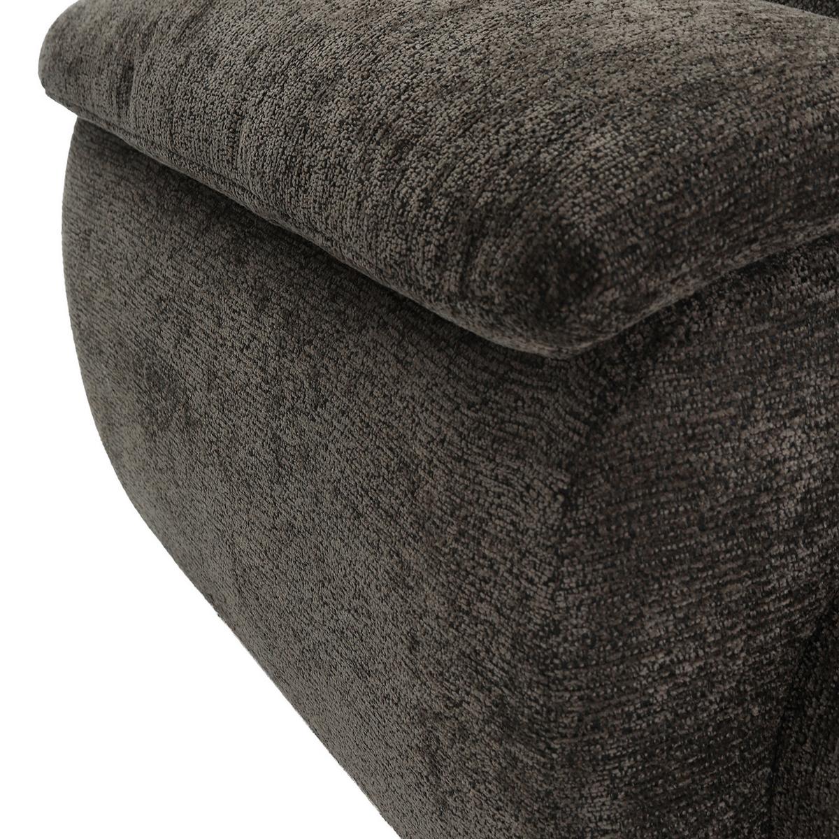 Ecksofa Arette Dunkelbraun - Schwarz/Braun, MODERN, Kunststoff/Textil (252/176cm) - Mömax