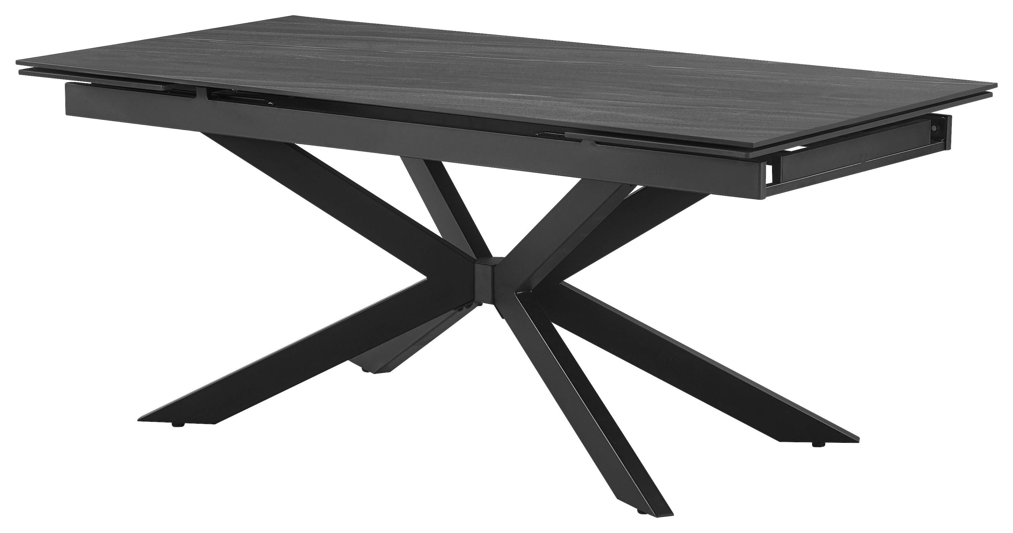 Produživi Stol Andi - siva/crna, Moderno, metal/keramika (180-260/76/90cm) - Modern Living