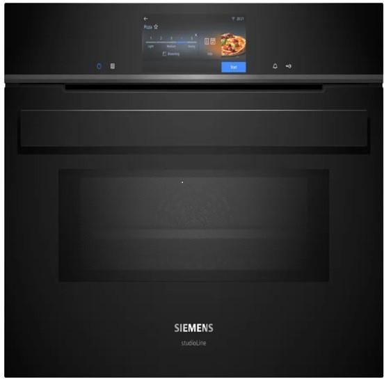 Kompaktbackofen CM978GQB1 mit Mikrowellenfunktion - Schwarz, Metall (59,4/45,5/54,8cm) - Siemens