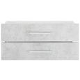 Schubladenset in Grau - Grau, MODERN, Holzwerkstoff/Metall (75,6/34,6/36,8cm) - MÖMAX modern living