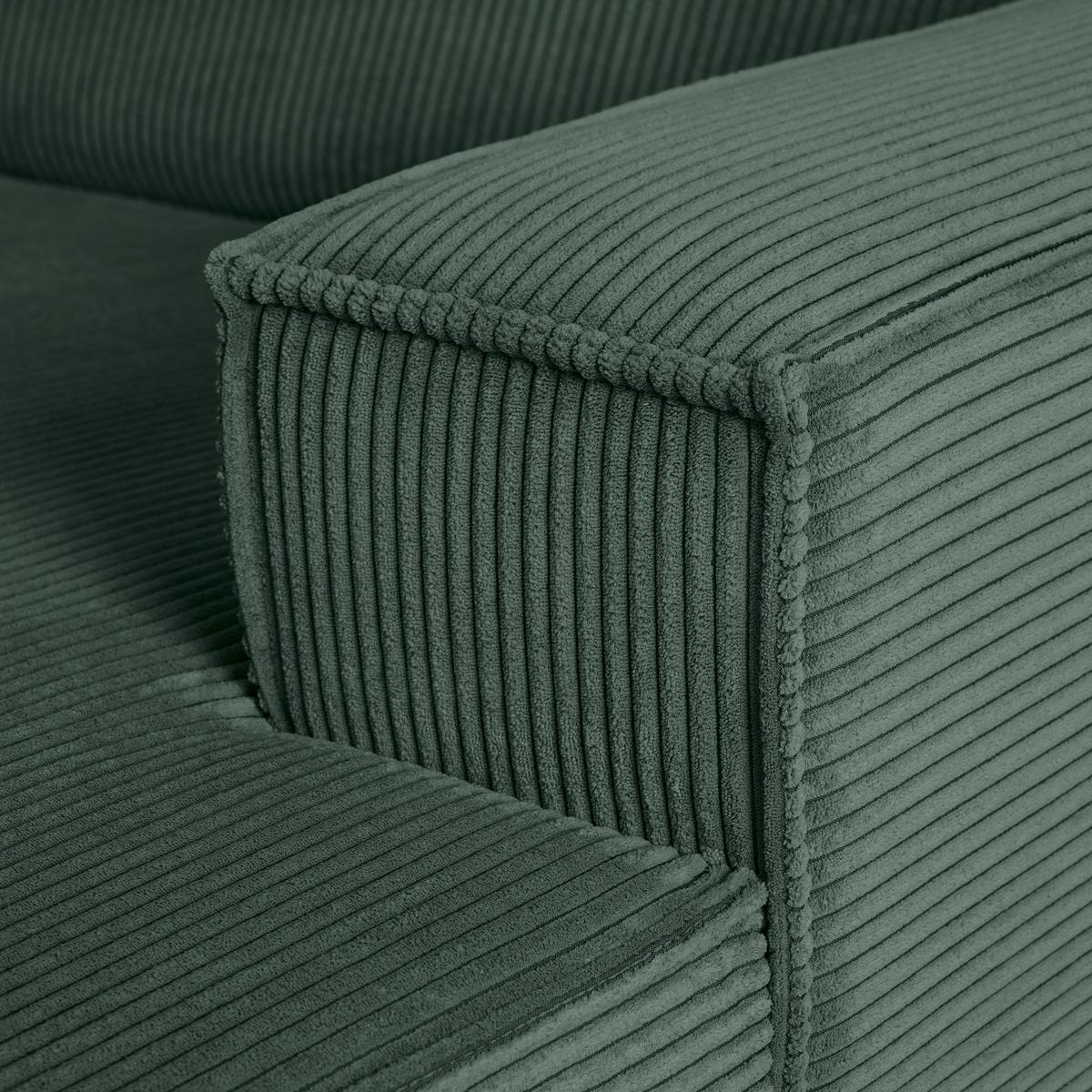 Wohnlandschaft Loft In Dunkelgrün - Dunkelgrün/Schwarz, Modern, Kunststoff/Textil (265/75/172cm) - Mömax