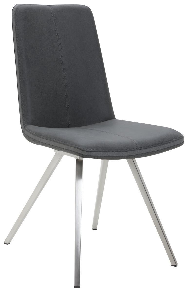 KRZESŁO GILBERT - antracytowy/szary, Design, metal/tkanina (45/92/63cm) - Voleo