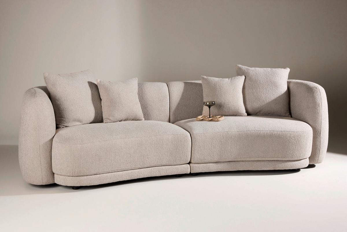2-Sitzer-Sofa Cielo Beige - Beige, MODERN, Kunststoff/Textil (135/74/92cm) - Livetastic