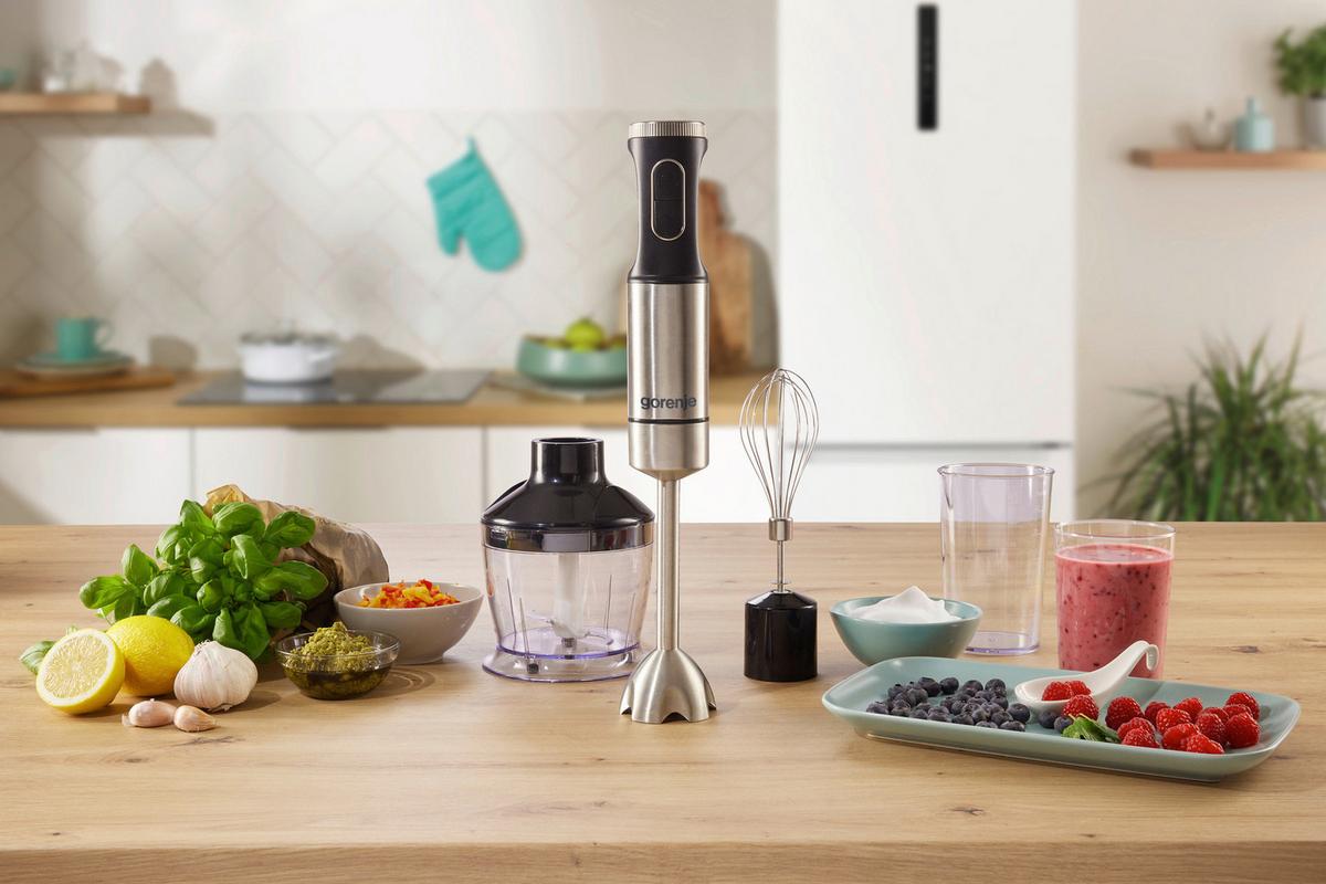 Stabmixer-Set Hbx1000eb - Edelstahlfarben, Trend (6,8/40,7/8,2cm) - Gorenje