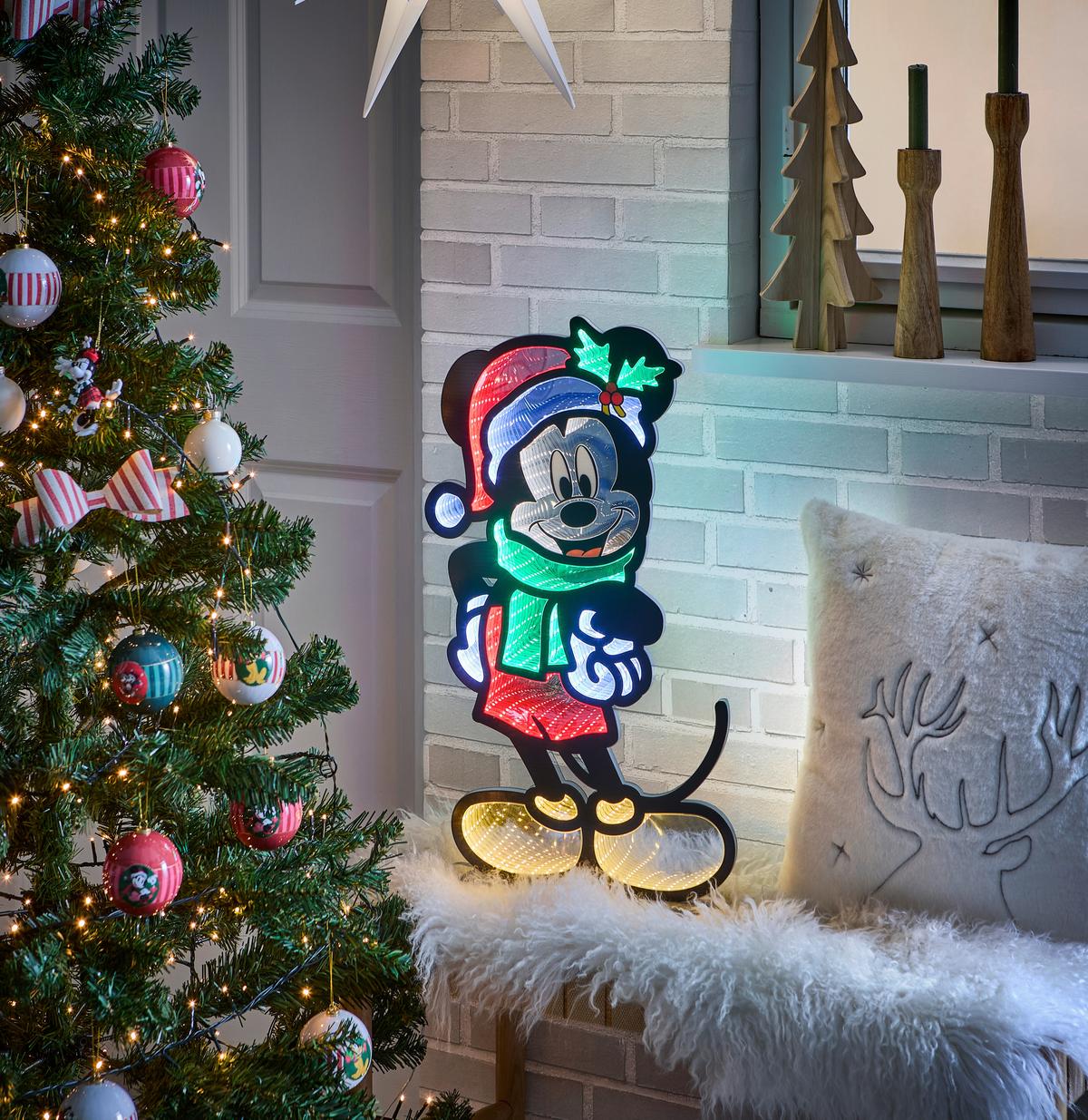 FIGURKA ŚWIĄTECZNA DN24507 - MICKEY & MINNIE - różnokolorowy, Trend, tworzywo sztuczne (40cm) - Disney