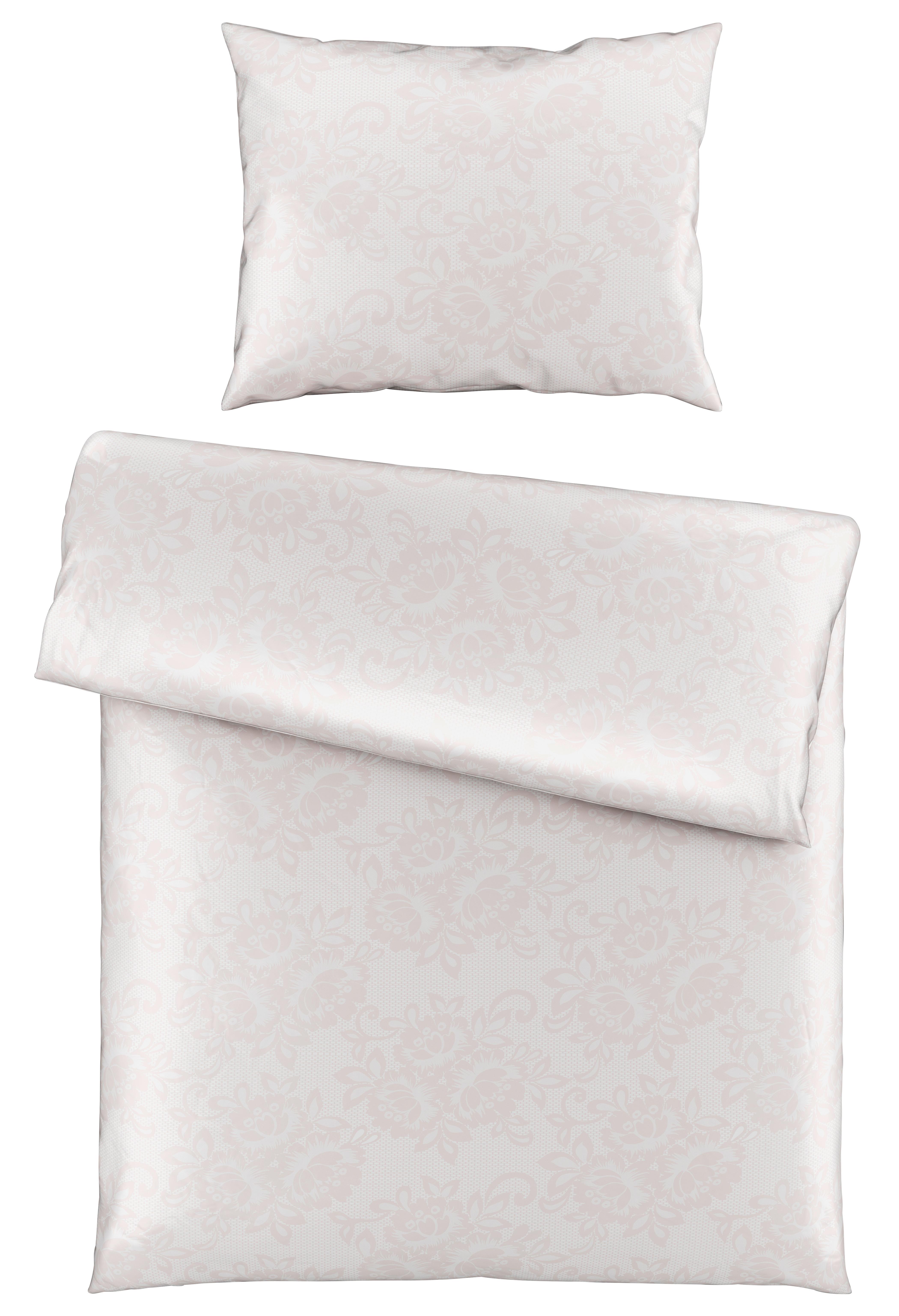 Posteljnina Senta, Roza, Saten, 60/80, 140/200 - roza, Romantika, tekstil (140/200cm) - Modern Living