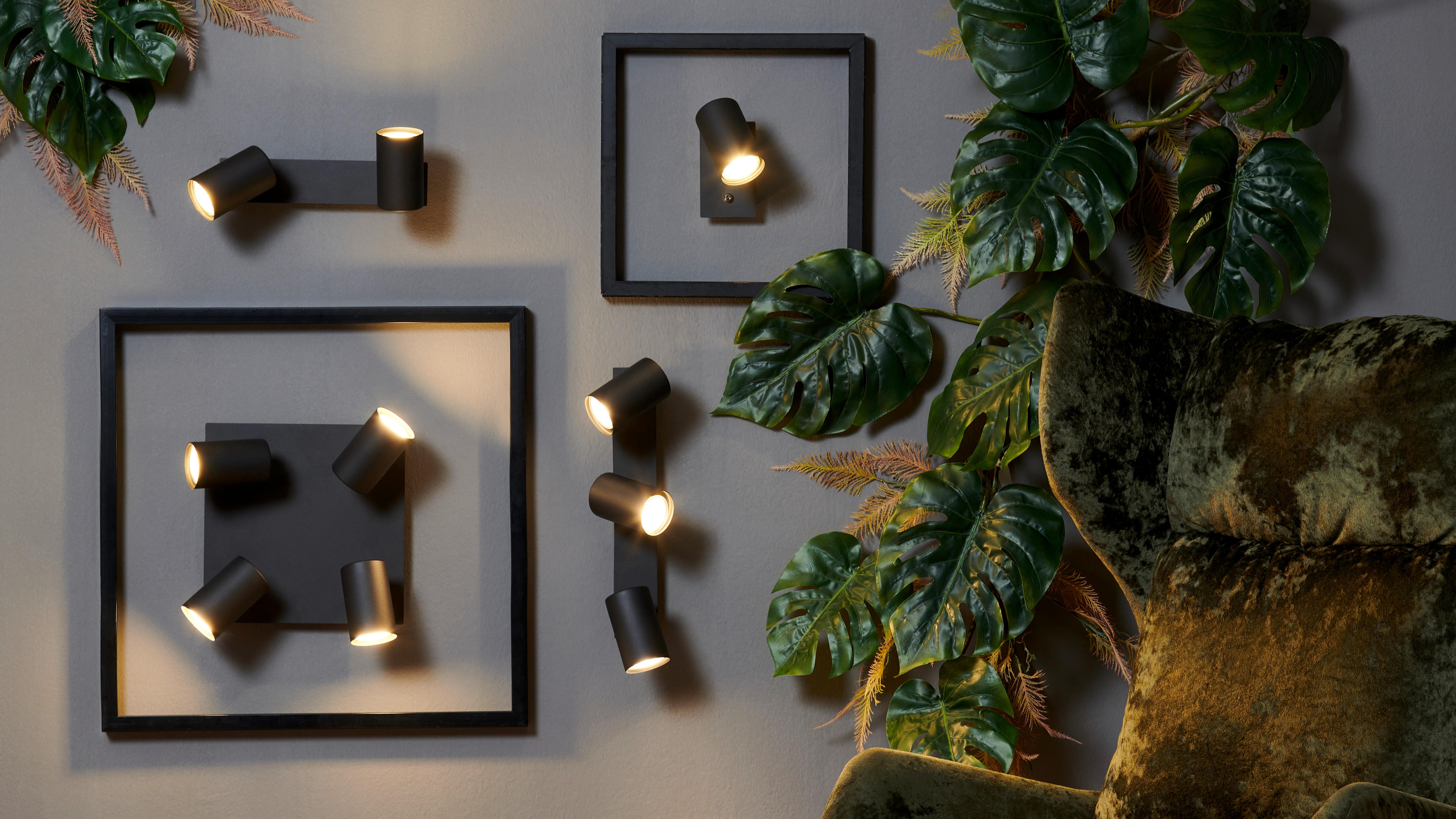 LAMPA REFLEKTOROWA ROCKET *SBX* - czarny, Basics, metal (40/7/15cm) - Novel