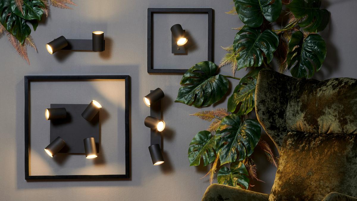 LAMPA REFLEKTOROWA ROCKET *SBX* - czarny, Basics, metal (40/7/15cm) - Novel