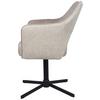 STOL MED ARMSTÖD VALLETTA - svart/cremefärgad, Klassisk, metall/textil (64/85/61cm) - Premium Living