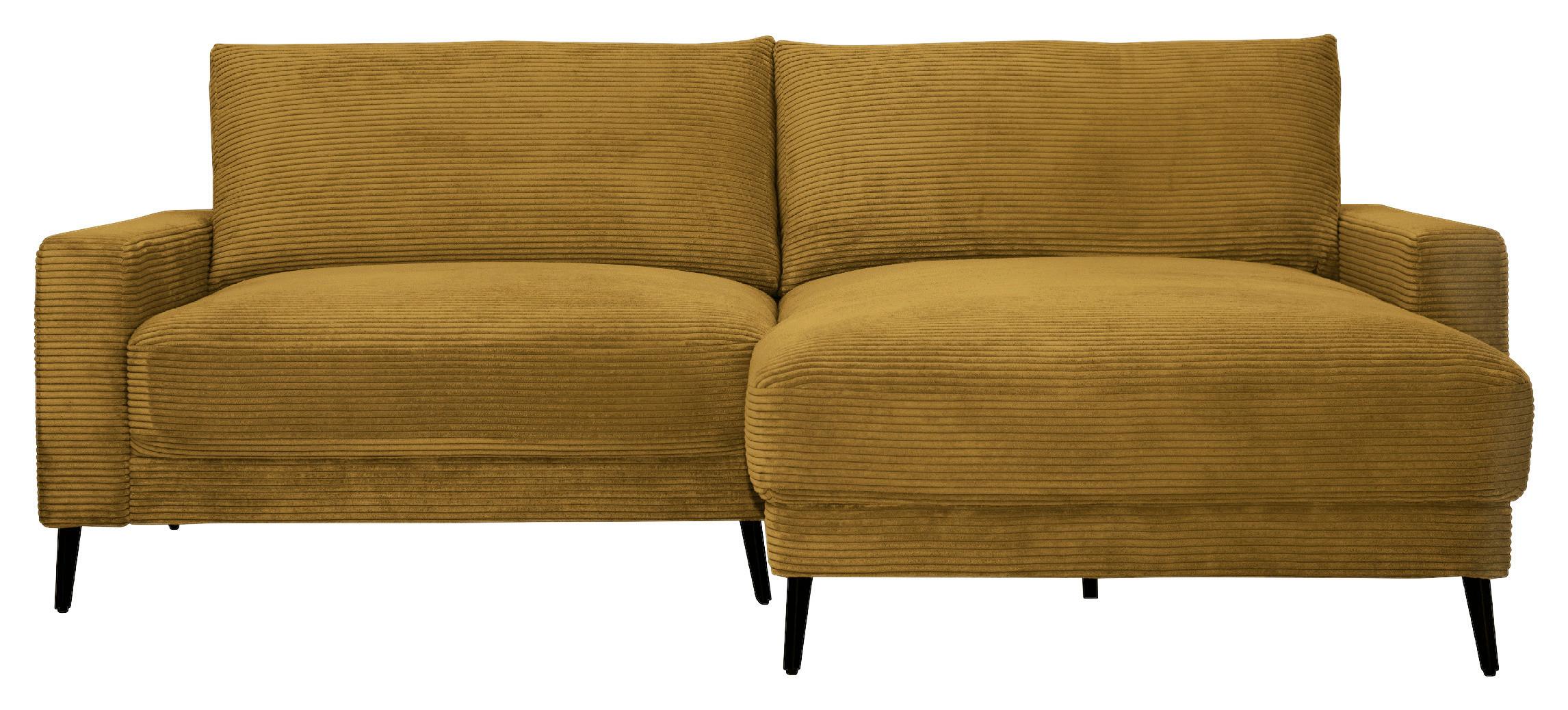 Kutna Garnitura Cora - boje senfa/crna, Moderno, tekstil/metal (223/86/161cm) - Mömax
