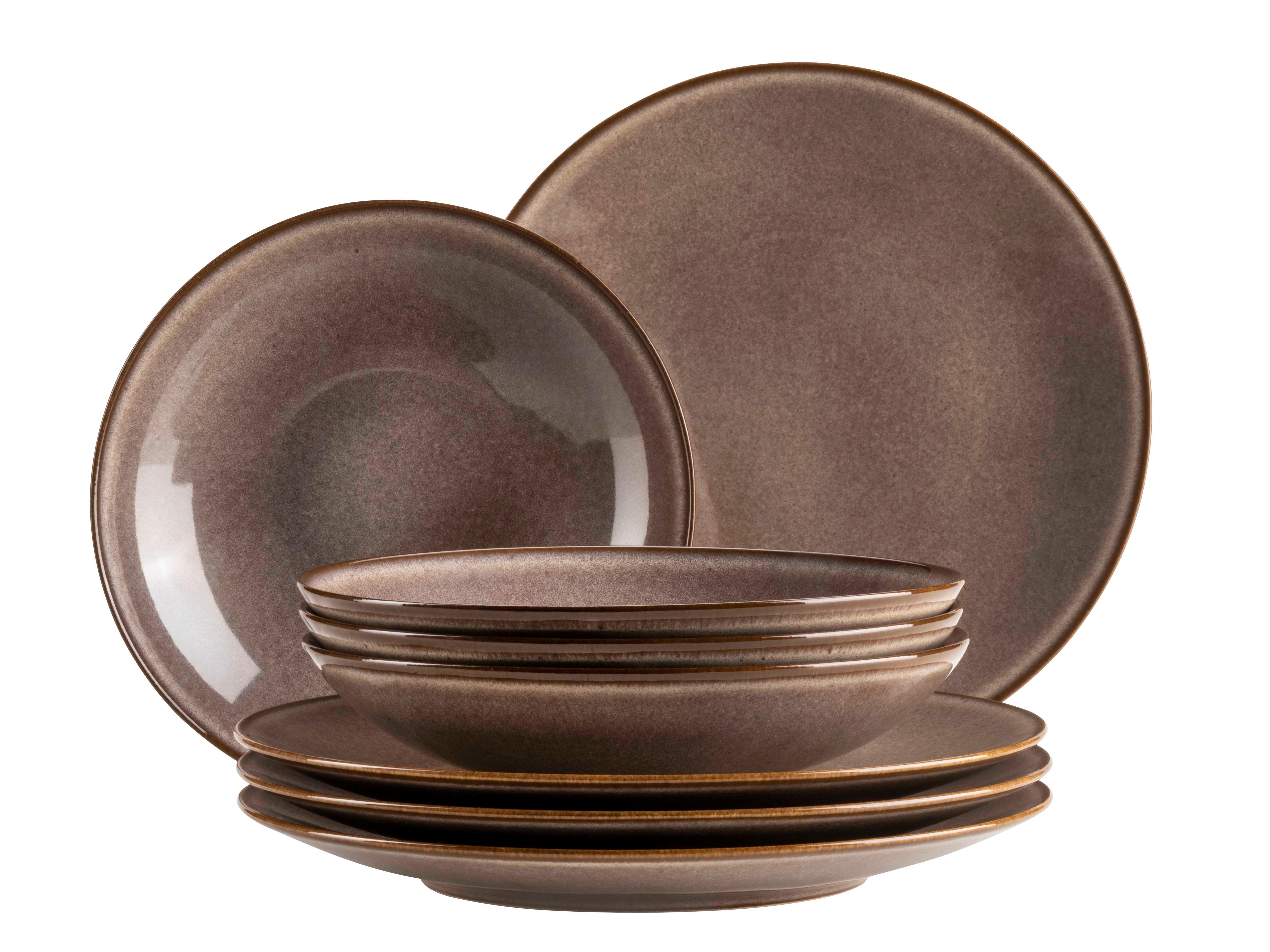 TAFELSERVICE 935603 TAFELSERVICE SMOKYS - Braun, Basics, Keramik - Mäser