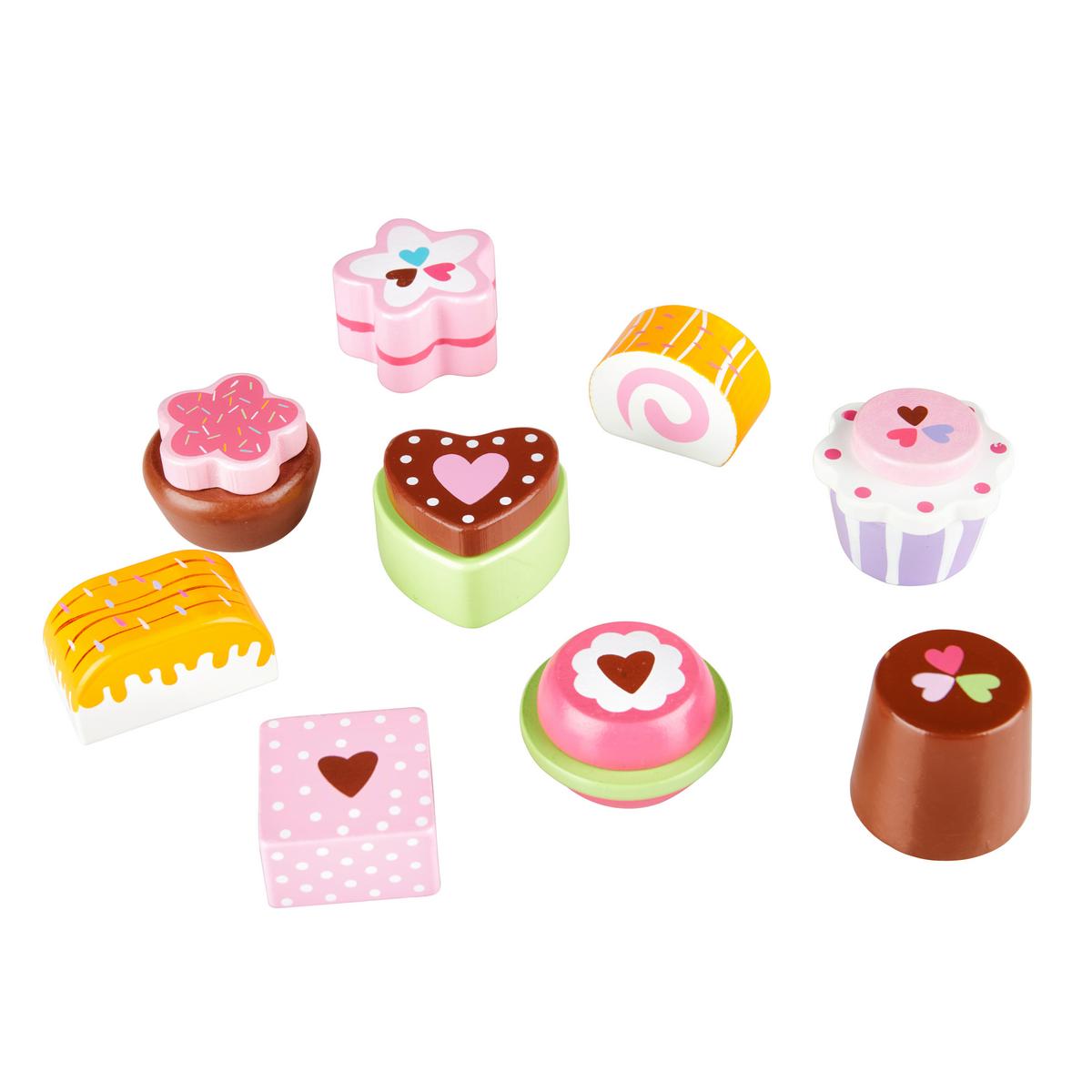 STOJAK NA BABECZKI CUPCAKE PH01B012 - różowy/biały, Basics, drewno (19,5/21,5cm) - My Baby Lou