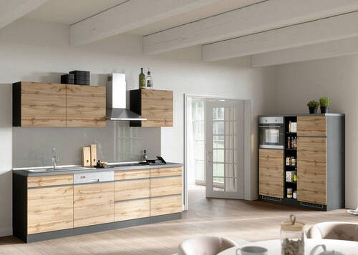 Regal Turin ca. 30x166 cm Graphit - Graphitfarben, Design, Holzwerkstoff (30/166/60cm) - Held
