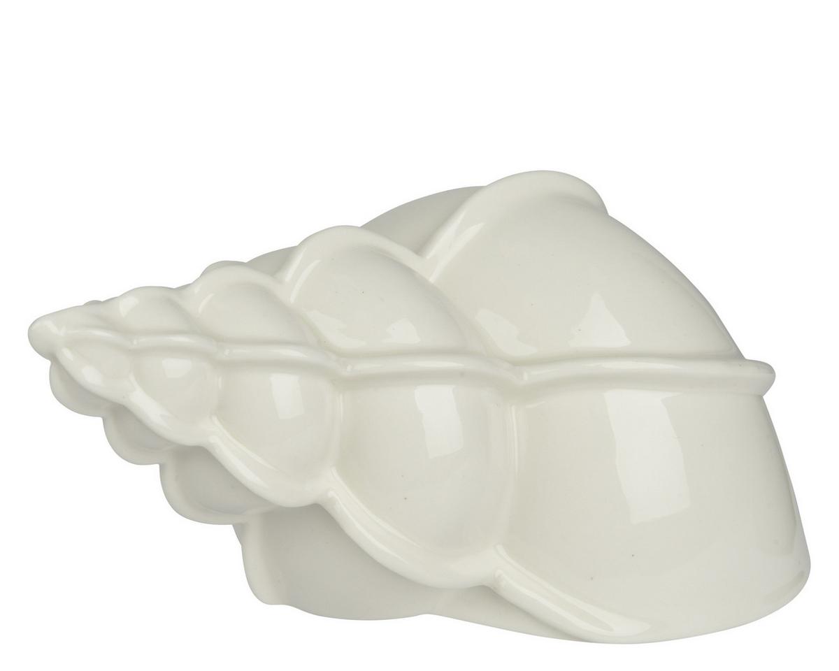Školjka Dekorativna Lina - bijela, Basics, keramika (17/9,9/8,2cm)