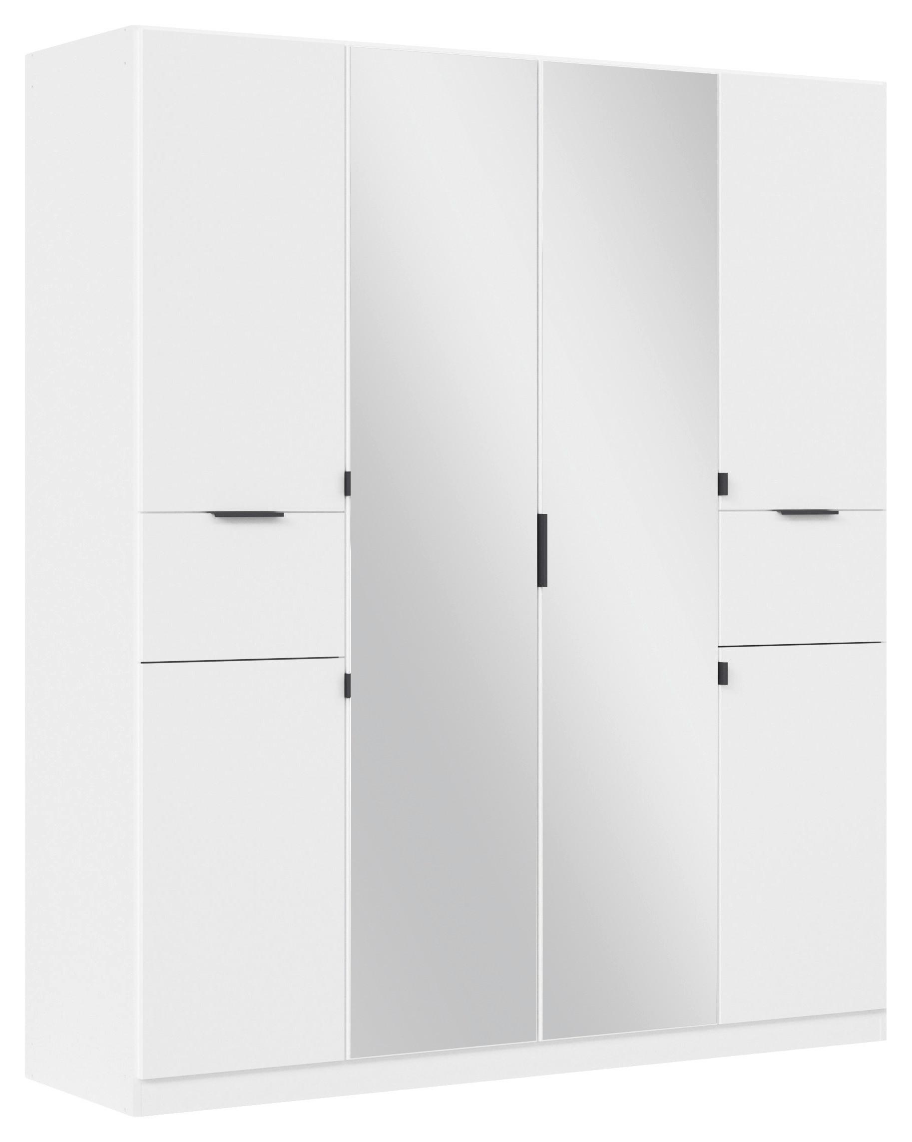 Ormar S Klasičnim Vratima Ticao - bijela/siva, Moderno, drvni materijal/metal (181/210/54cm) - Modern Living