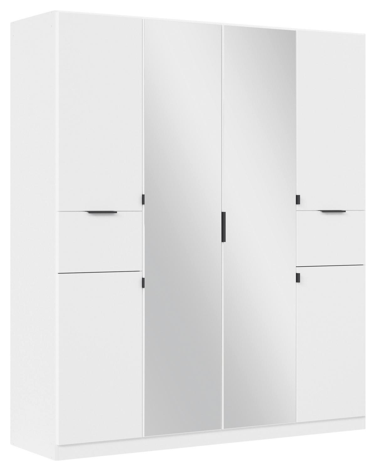 Ormar S Klasičnim Vratima Ticao - bijela/siva, Moderno, drvni materijal/metal (181/210/54cm) - Modern Living