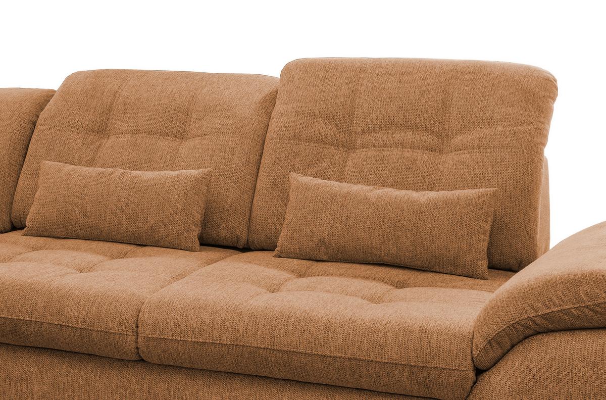 Ecksofa Rigatti mit Bettkasten ca. 184x314 cm Currygelb - Currygelb/Chromfarben, MODERN, Textil/Metall (184/314cm) - Livetastic