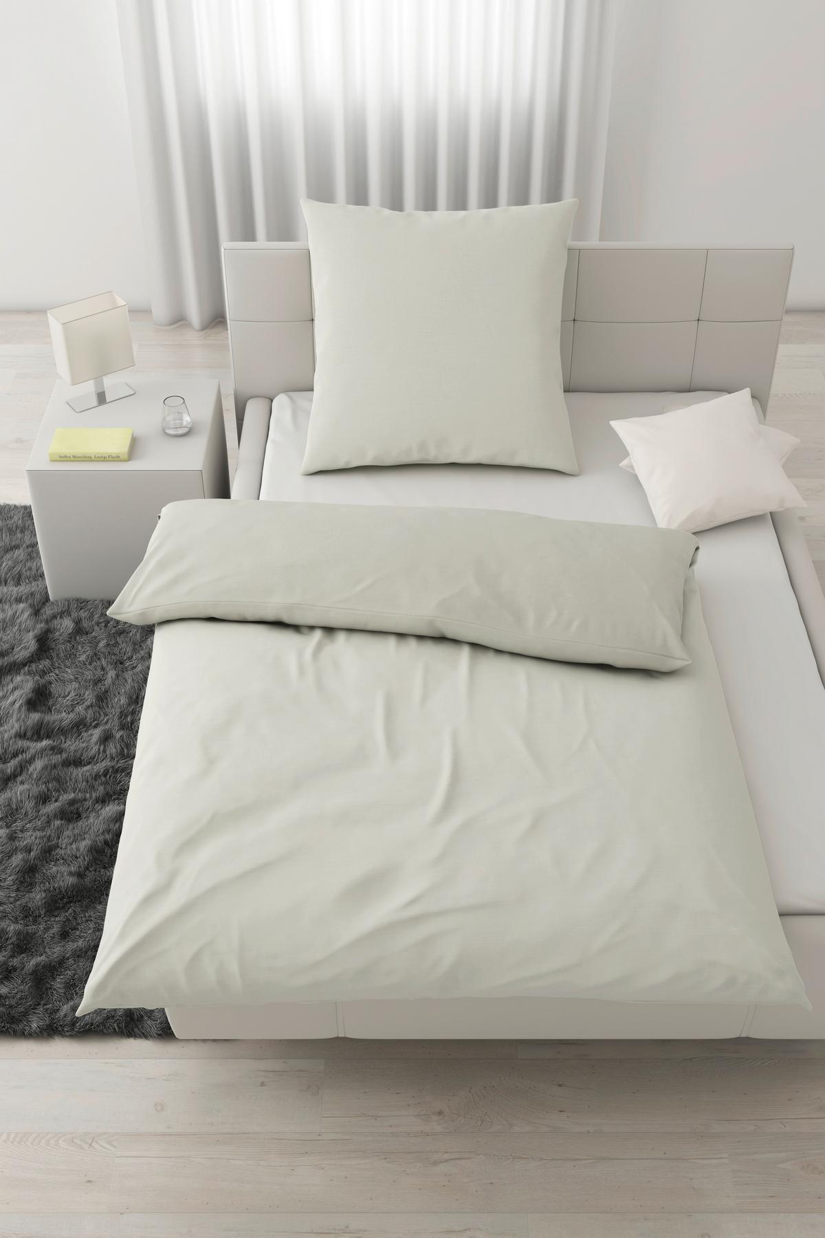 Bettwäsche Ilvy in Hellgrün ca. 135x200cm - Hellgrün, MODERN, Textil (135/200cm) - Modern Living