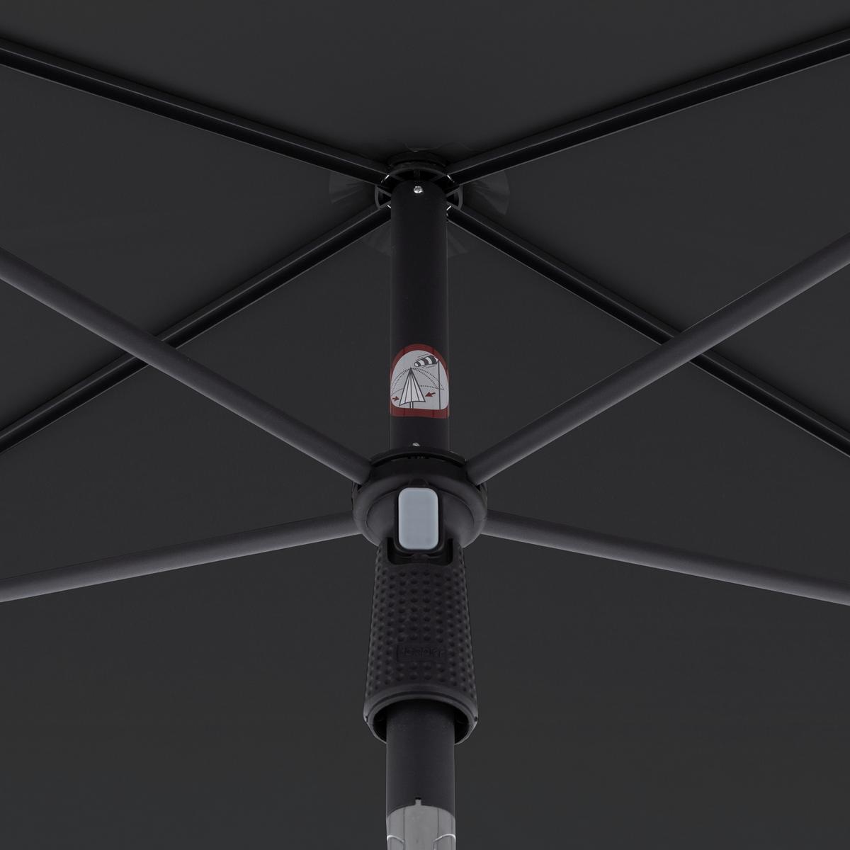 PARASOL PRZECIWSŁONECZNY ACTIVE GREEN EDITION 200X120 - antracytowy/czarny, Design, metal/tkanina (120/200cm) - Doppler