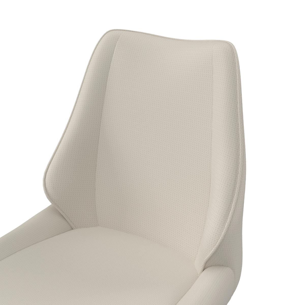Stuhl Milana Hellgrau Webstoff Drehbar Gepolstert - Hellgrau/Schwarz, MODERN, Holz/Textil (54/93/59cm) - Bessagi Home