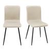 STOL ELIF - beige/svart, Modern, metall/trä (43/86/55cm) - Bessagi Home