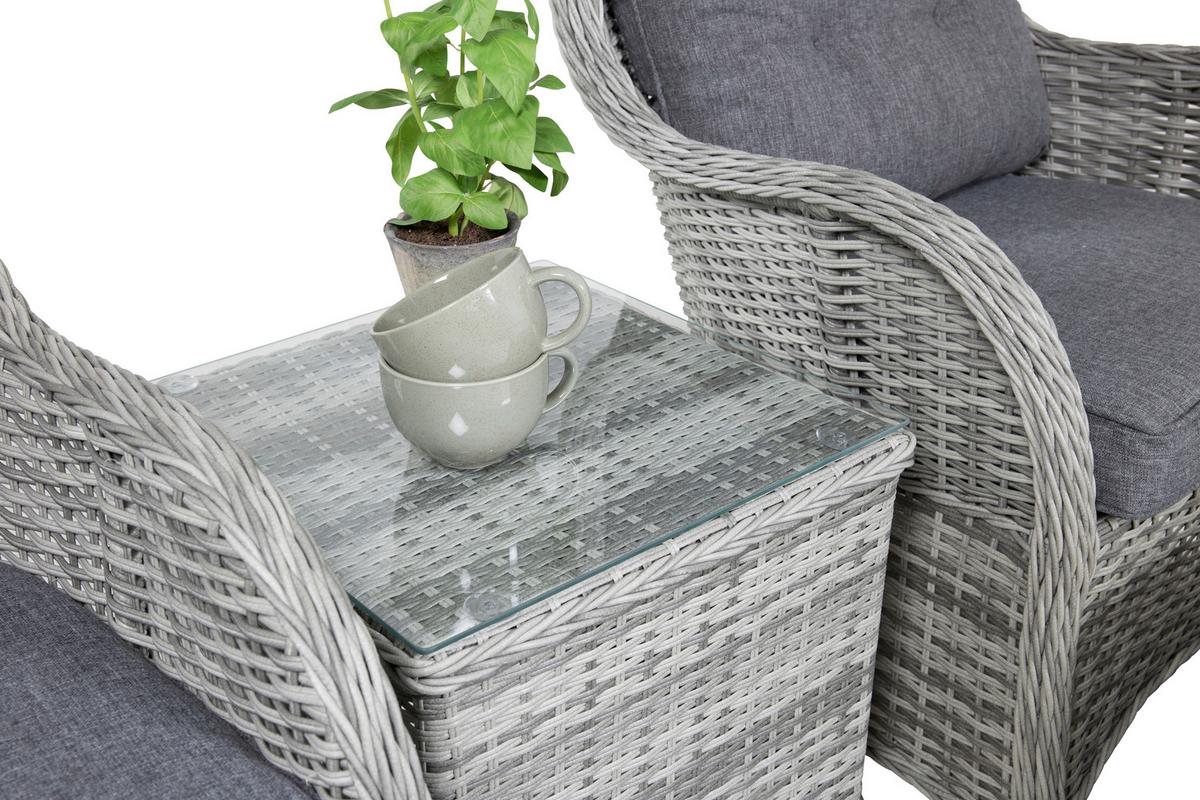 GARTENSET VIKELUND - Grau, KONVENTIONELL, Holz - Gardenson