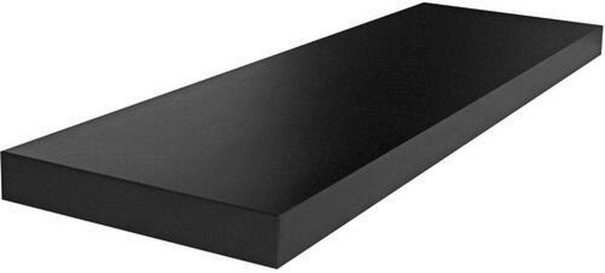 Zidna Polica Giga - crna, Moderno, drvni materijal (80/3,8cm) - Modern Living