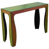 Konzolasztal Flip-flop Shiny - többszínű, Modern, faalapú anyag/Üveg (110/38/75cm)