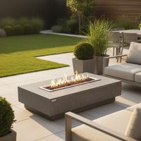 Feuerstelle Hampton Hellgrau - Hellgrau, KONVENTIONELL, Stein/Metall (142,2/81,3/35,6cm) - Gardenson