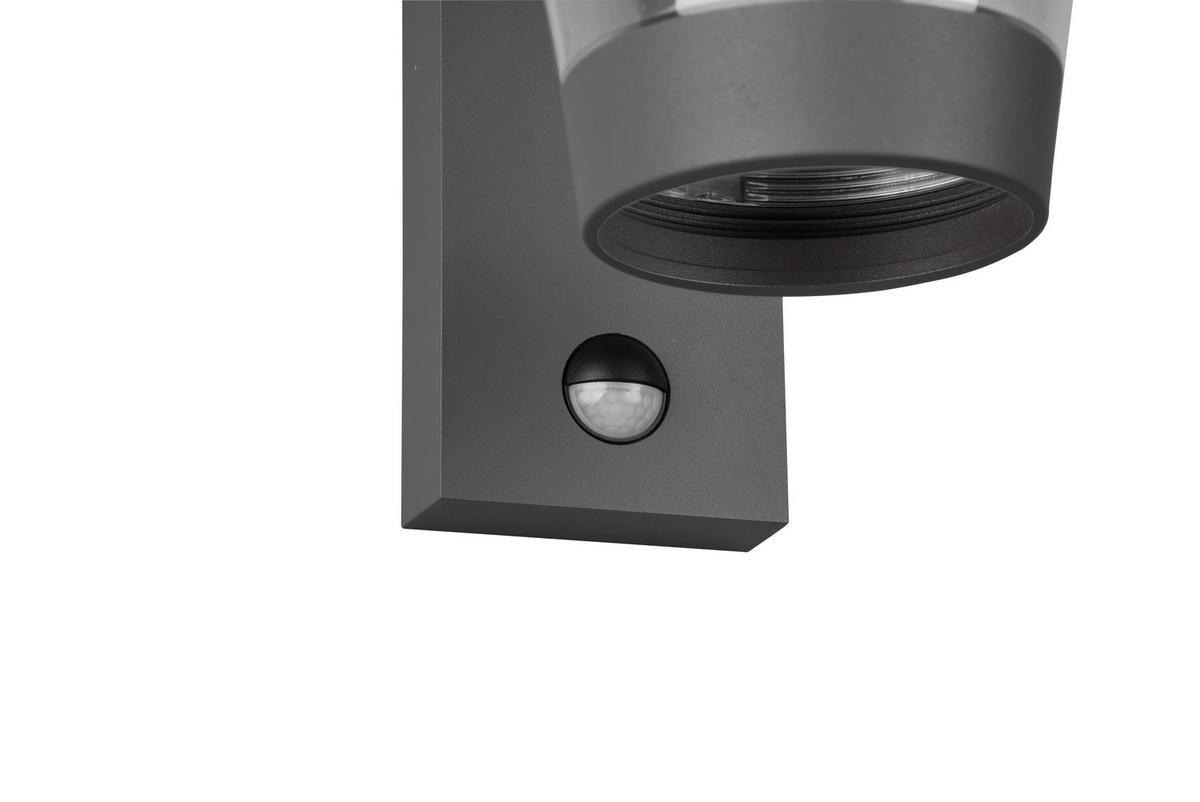 Außenwandleuchte Cavado Anthrazit max. 40 Watt - Klar/Anthrazit, Basics, Kunststoff/Metall (16/28/23cm) - Trio Leuchten