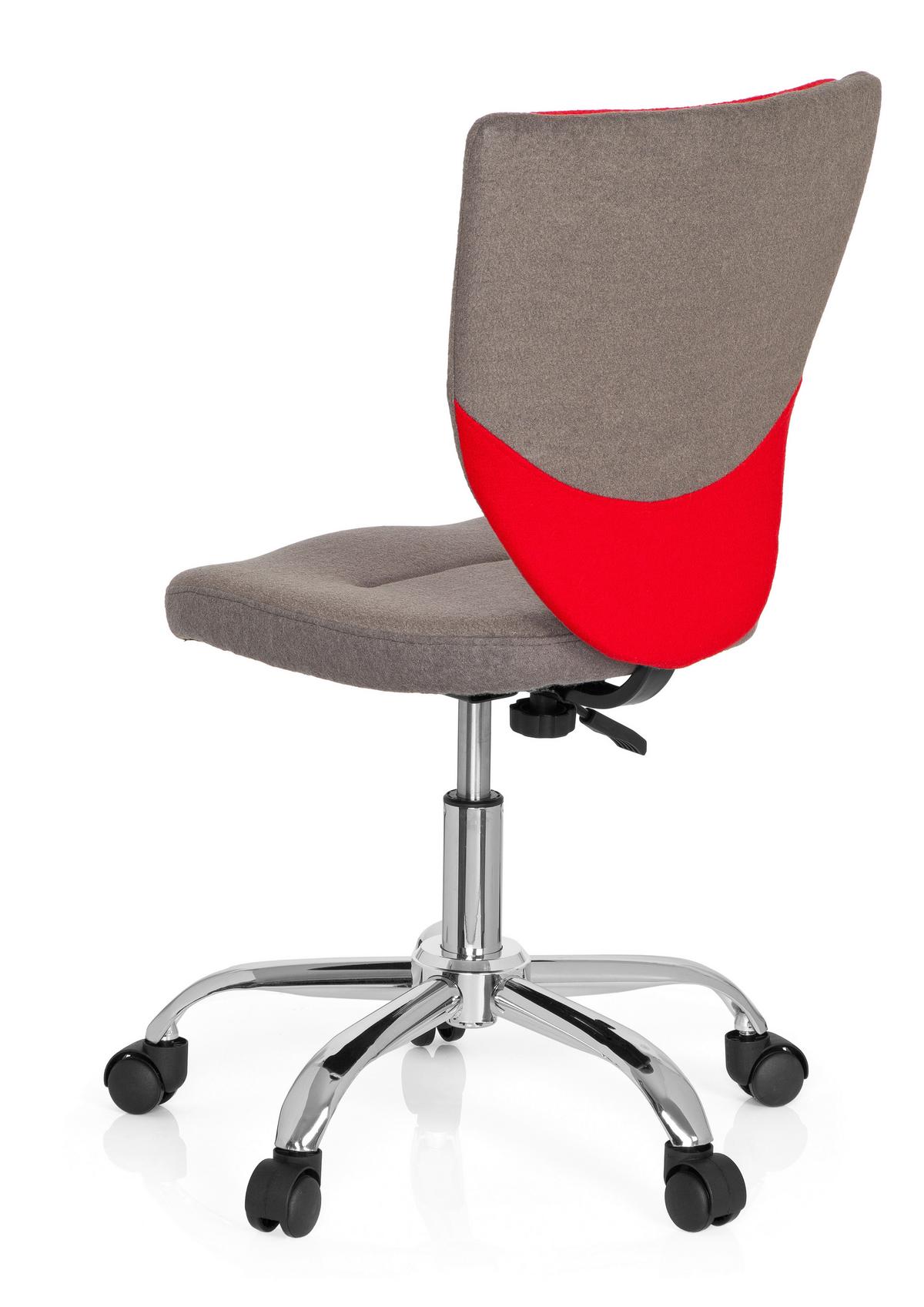 Mladinski Vrtljivi Stol Kiddy Comfort, Siva, Rdeča - rdeča/srebrne barve, Moderno, kovina/umetna masa (41/94/41cm) - MID.YOU