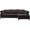Kutna Garnitura Rosalie - tamno smeđa/crna, Konvencionalno, tekstil/metal (265/184cm) - Modern Living