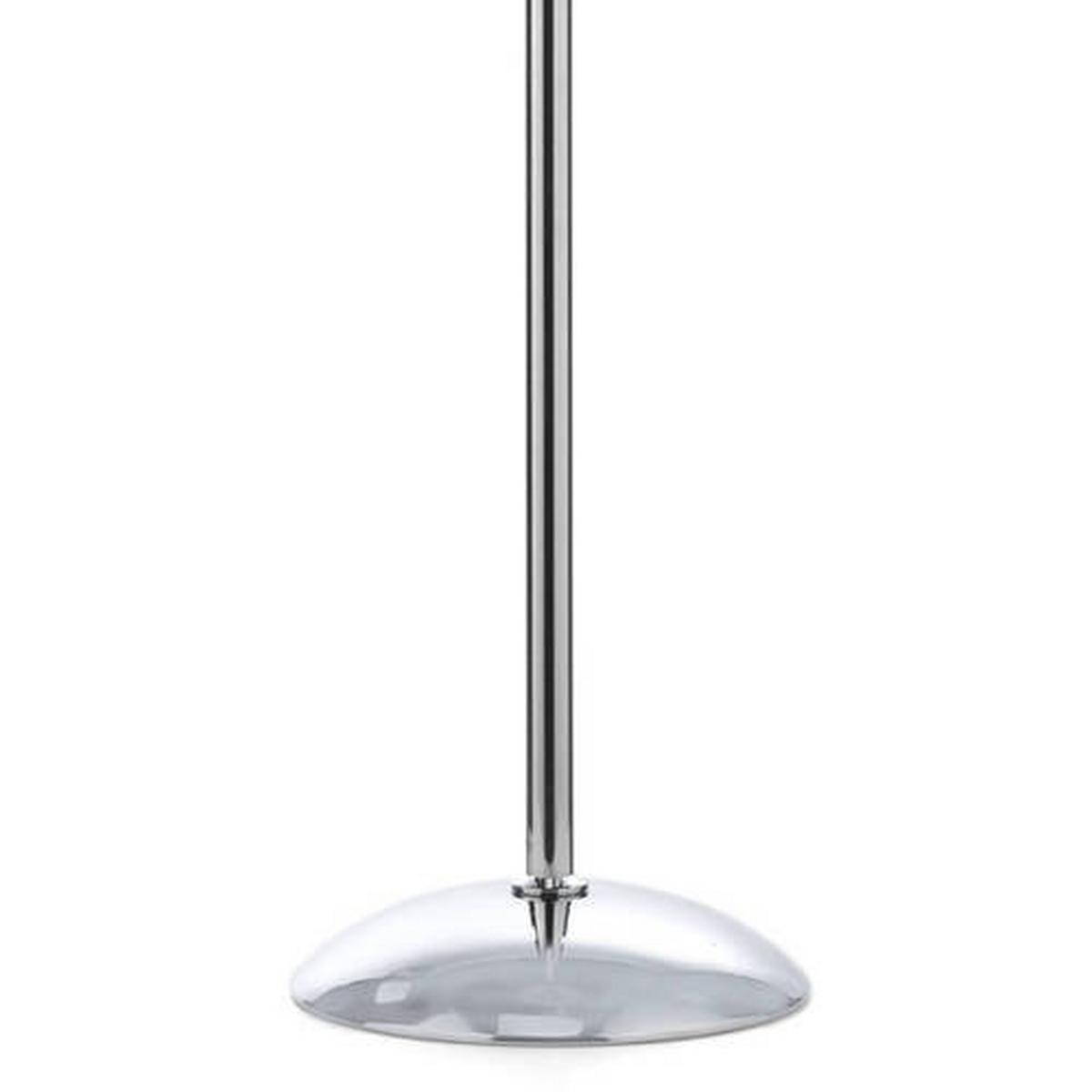 Stehleuchte Richard nero Schwarz/Chrom max. 22 Watt - Chromfarben/Schwarz, KONVENTIONELL, Textil/Metall (35/180cm)