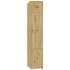 Kleiderschrank Kivo Eiche Artisan - Schwarz/Eiche Artisan, Basics, Holzwerkstoff/Kunststoff (45/239,40/52,1cm) - Based
