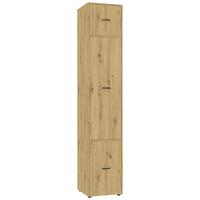 Kleiderschrank Kivo Eiche Artisan - Schwarz/Eiche Artisan, Basics, Holzwerkstoff/Kunststoff (45/239,40/52,1cm) - Based