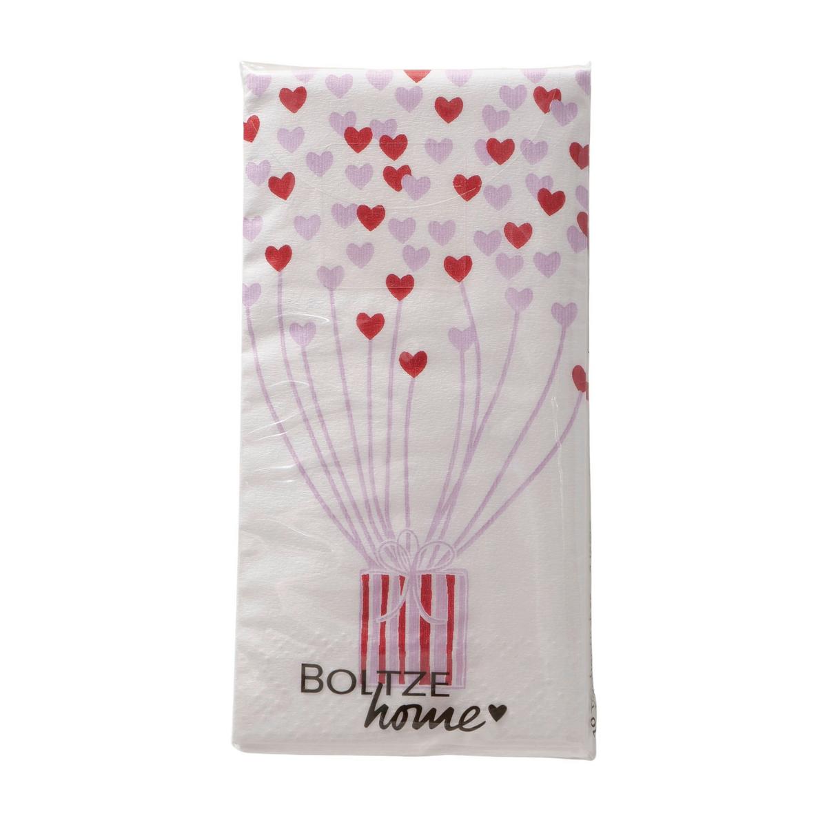 Taschentuch Daisy I Motiv: Herz - Pink/Rot, Basics, Papier (5,3/10,5/2,5cm)
