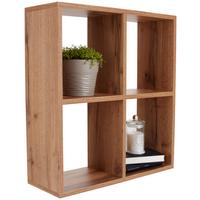 Falipolc Tölgy Szín 4 Tároló Alex - Wotan tölgy, Modern, faalapú anyag (60/60/18cm) - Best Price