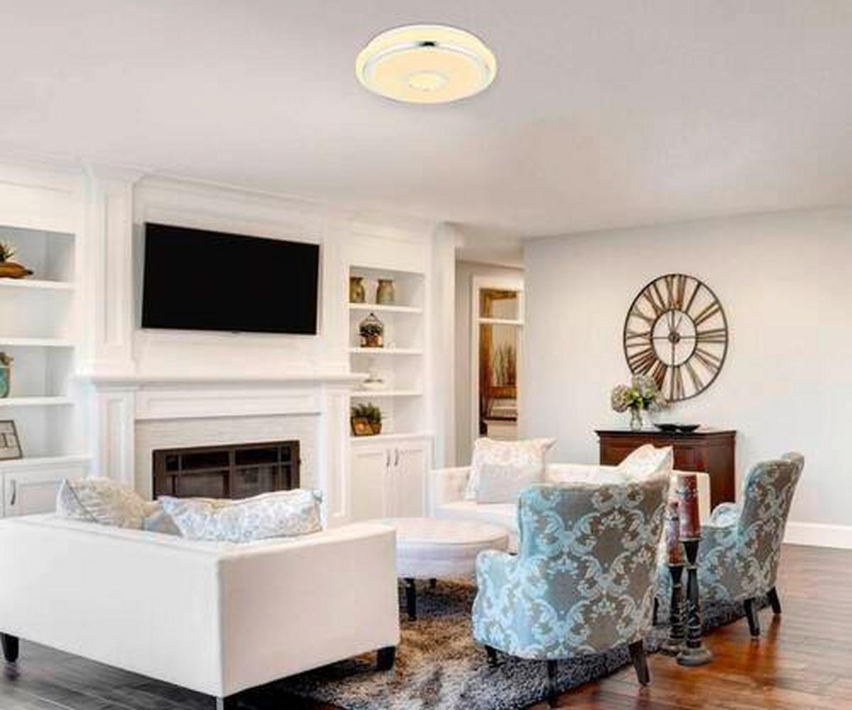 LED-DECKENLEUCHTE 48389-40 DANI - Chromfarben/Weiss, Basics, Kunststoff (50/9.5cm) - Globo