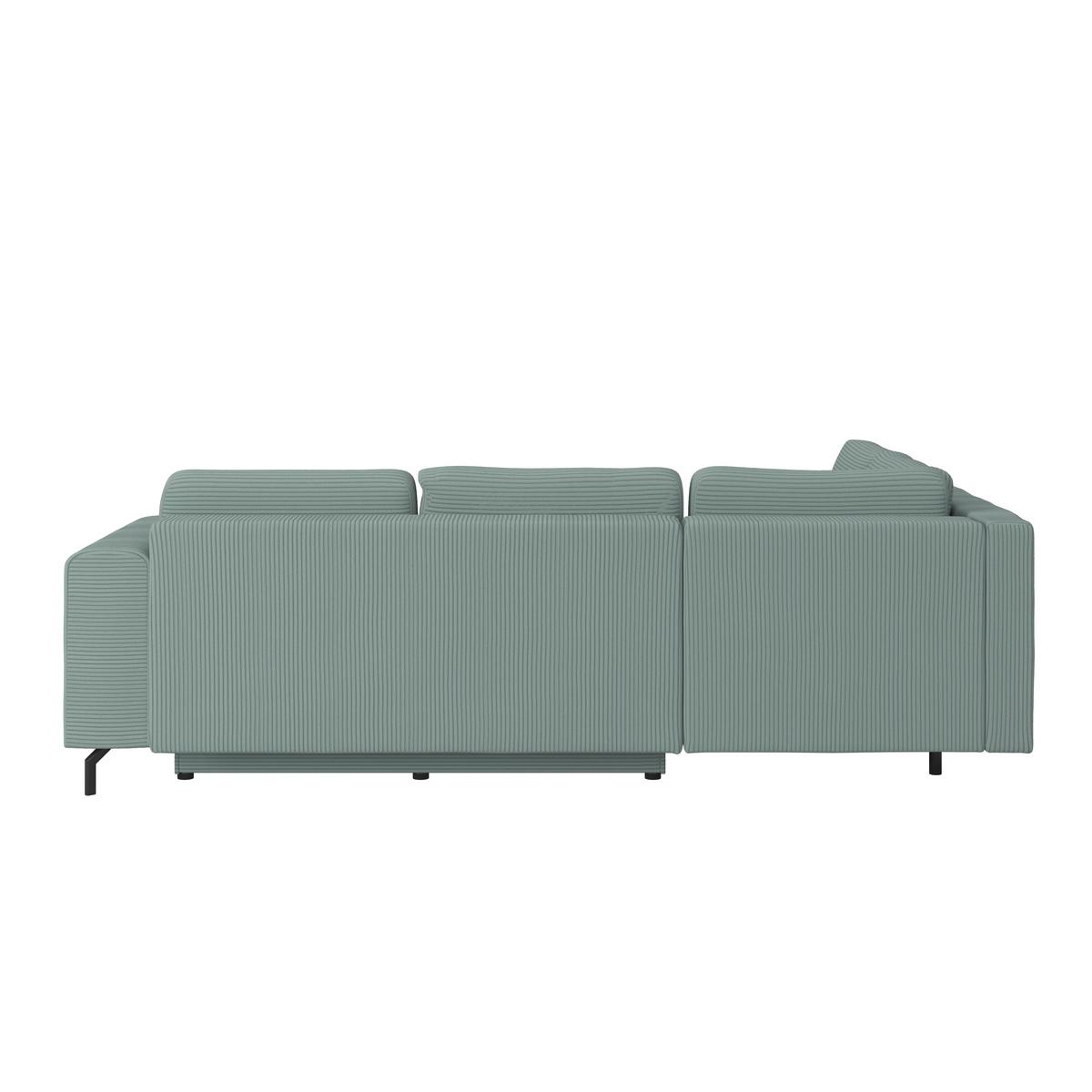 Kutna Garnitura Veni - sivo-zelena/crna, Moderno, tekstil/metal (210/272cm) - Modern Living
