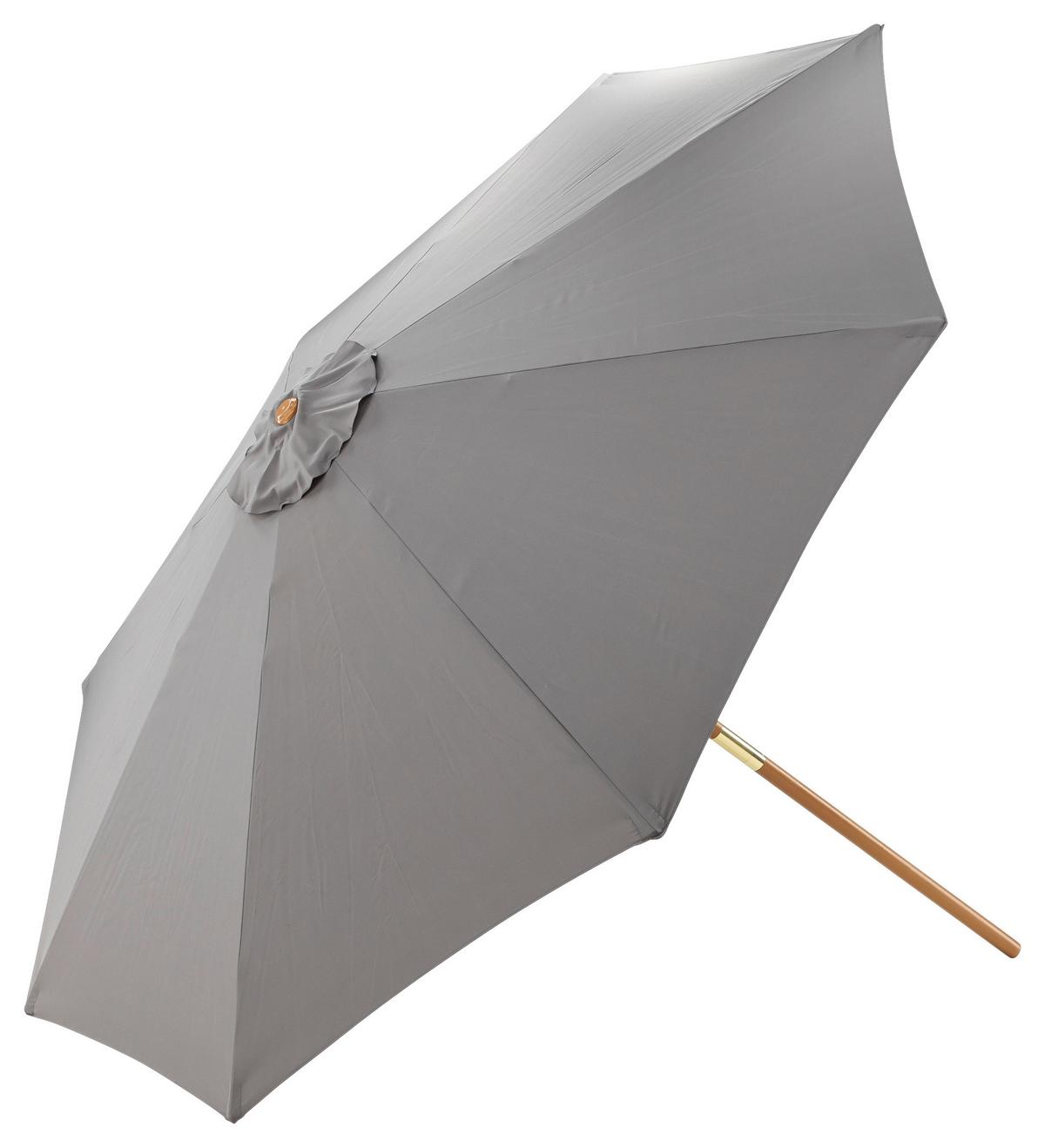SONNENSCHIRM IXOS - Grau, KONVENTIONELL, Holz/Textil (300/244cm) - Gardenson