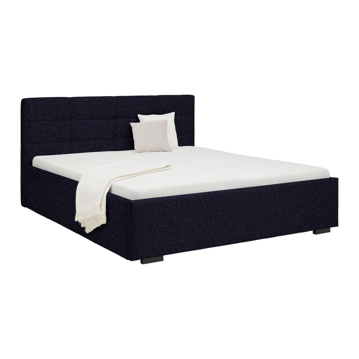 Polsterbett Nelo Anthrazit ca. 160x200cm - Anthrazit/Schwarz, KONVENTIONELL, Kunststoff/Textil (160/200cm) - Mömax