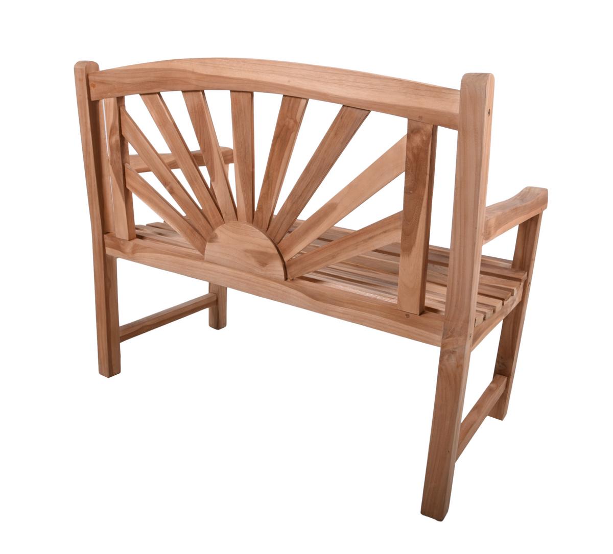 Gartenbank Marisa Teak 2-Sitzer - Braun/Teakfarben, MODERN, Holz (110/92/64cm) - Gardenson